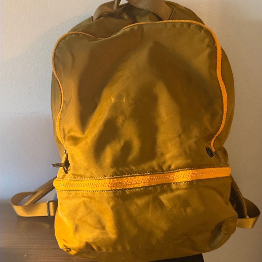 lululemon athletica Mustard Yellow Nylon Backpack